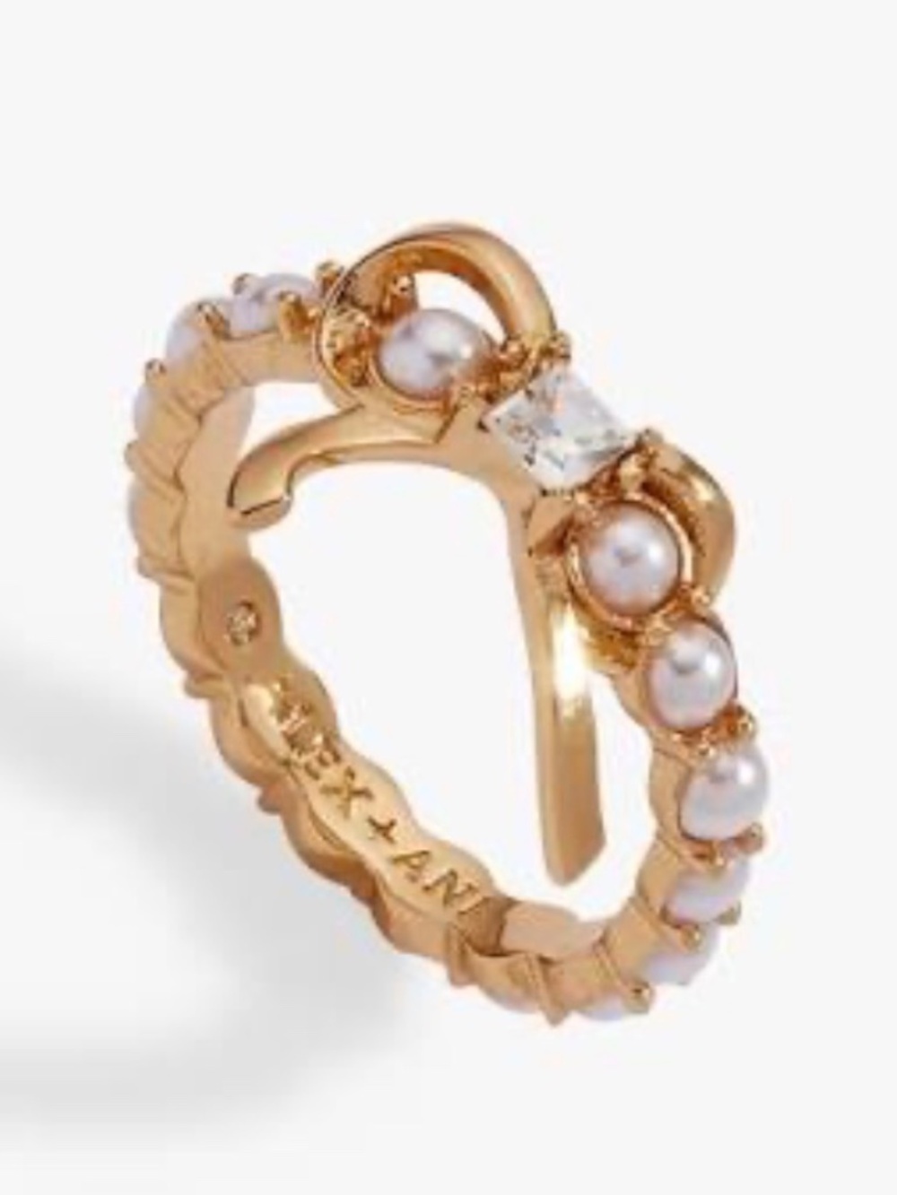 Alex and Ani Pearl Coquette Ring